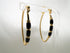 Black Aros 18k Gold-plated Earrings